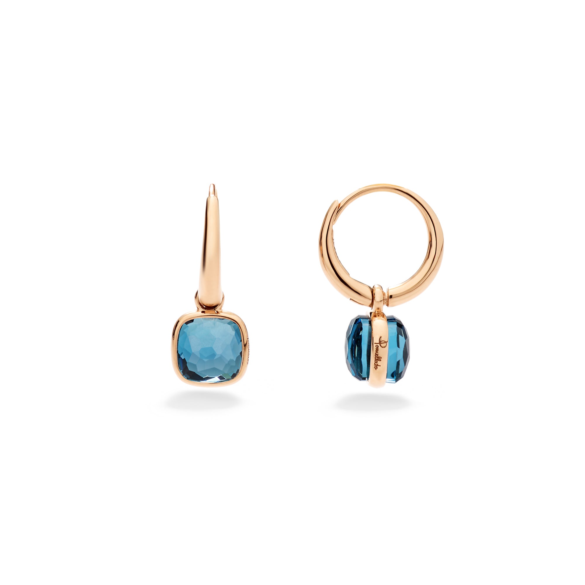 Pomellato Nudo Mini Ohrringe (POC5020O7000000TL) aus Roségold mit Topas