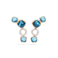 Pomellato Nudo Ohrhänger (POC6021O6WHRBYYTL) aus Bicolor-Gold mit Diamant und Topas