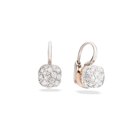 Pomellato Nudo Ohrringe (POB5010O6000DB000) aus Bicolor-Gold mit Diamant