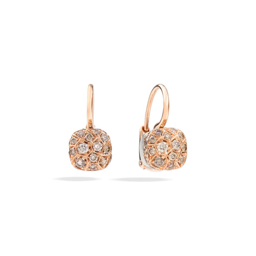 Pomellato Nudo Ohrringe (POC2501O6000DBR00) aus Bicolor-Gold mit Diamant