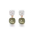 Pomellato Nudo Ohrringe (POC4020O6WHRDB0PA) aus Bicolor-Gold mit Diamant und Prasiolith