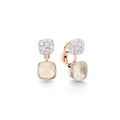 Pomellato Nudo Ohrringe (POC4020O6WHRDB0TB) aus Bicolor-Gold mit Diamant und Topas