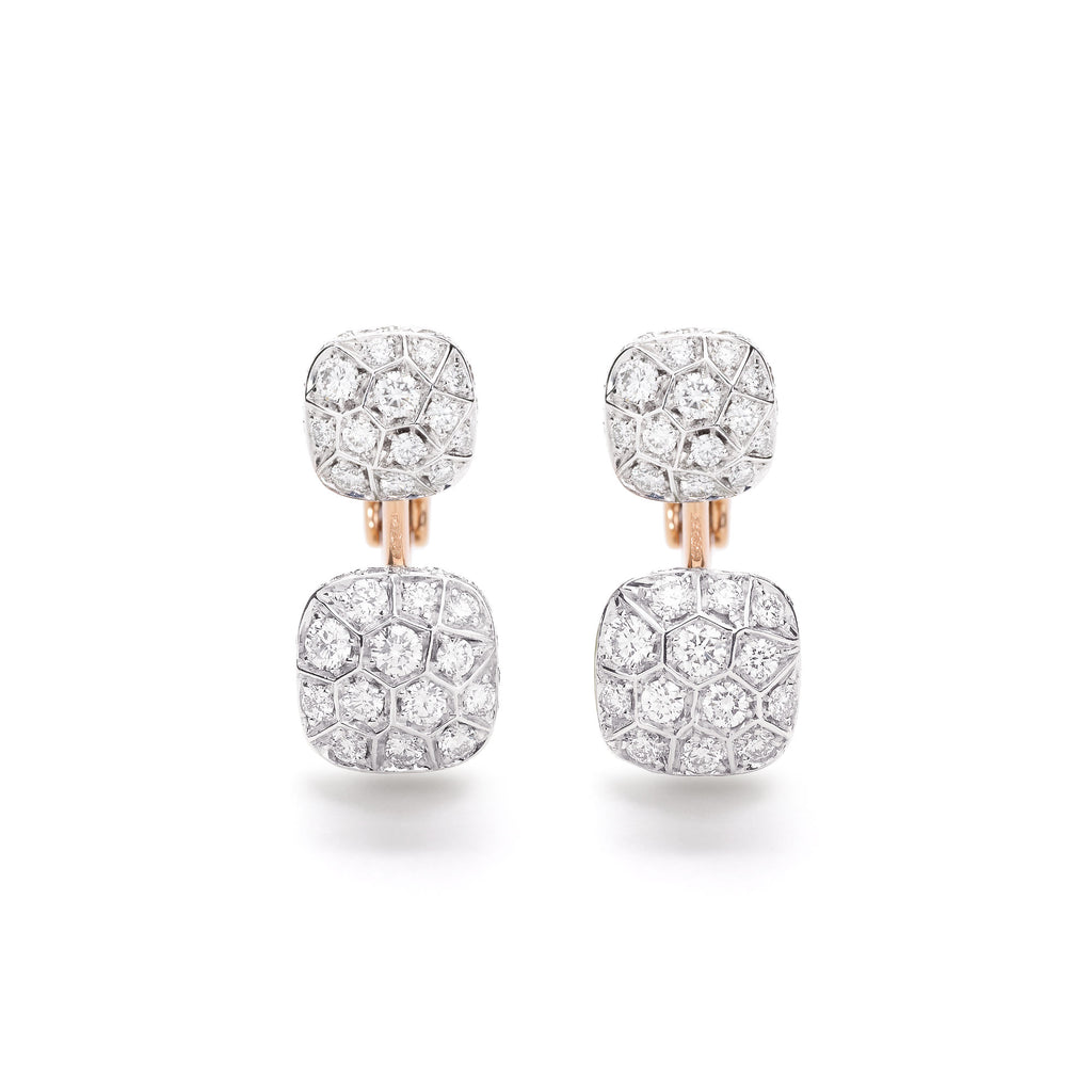 Pomellato Nudo Ohrringe (POC4021O6WHRDB000) aus Bicolor-Gold mit Diamant
