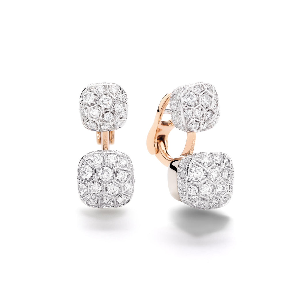 Pomellato Nudo Ohrringe (POC4021O6WHRDB000) aus Bicolor-Gold mit Diamant