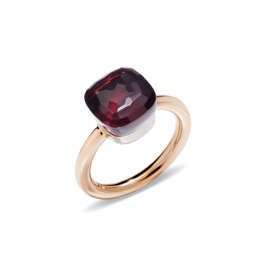 Pomellato Nudo Ring (PAA1100O6000000OG) aus Bicolor-Gold mit Granat