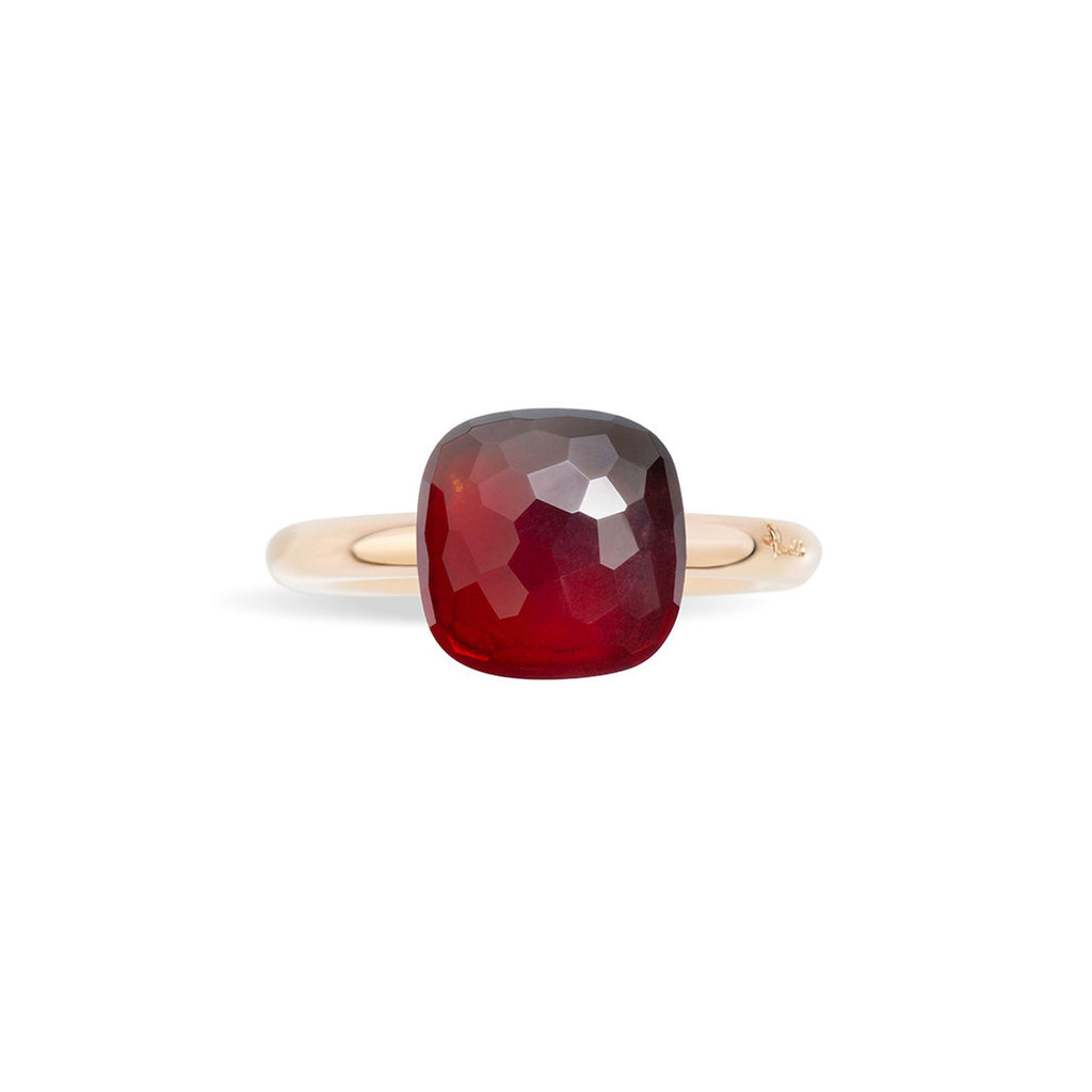 Pomellato Nudo Ring (PAA1100O6000000OG) aus Bicolor-Gold mit Granat