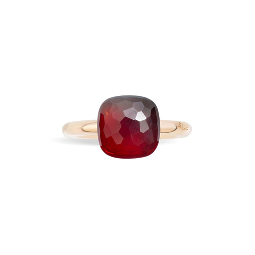 Pomellato Nudo Ring (PAA1100O6000000OG) aus Bicolor-Gold mit Granat
