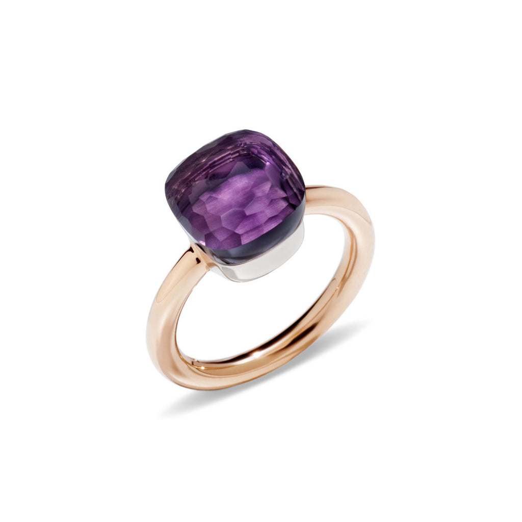 Pomellato Nudo Ring (PAA1100O6000000OI) aus Bicolor-Gold mit Amethyst