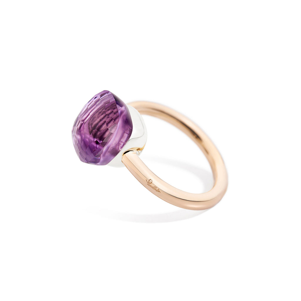Pomellato Nudo Ring (PAA1100O6000000OI) aus Bicolor-Gold mit Amethyst