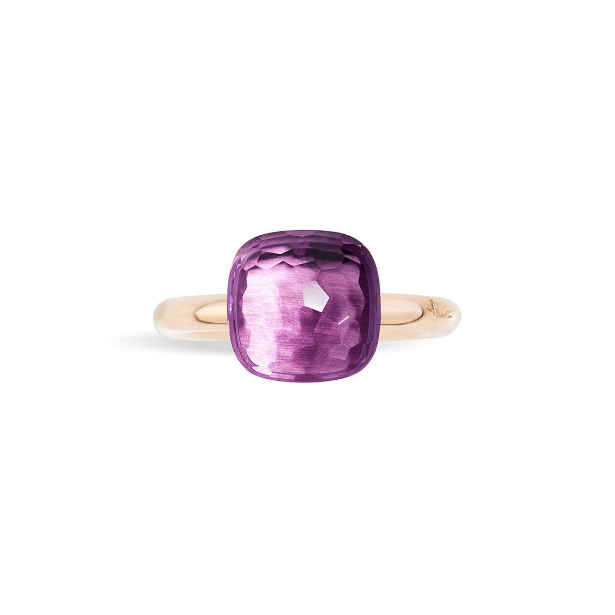 Pomellato Nudo Ring (PAA1100O6000000OI) aus Bicolor-Gold mit Amethyst