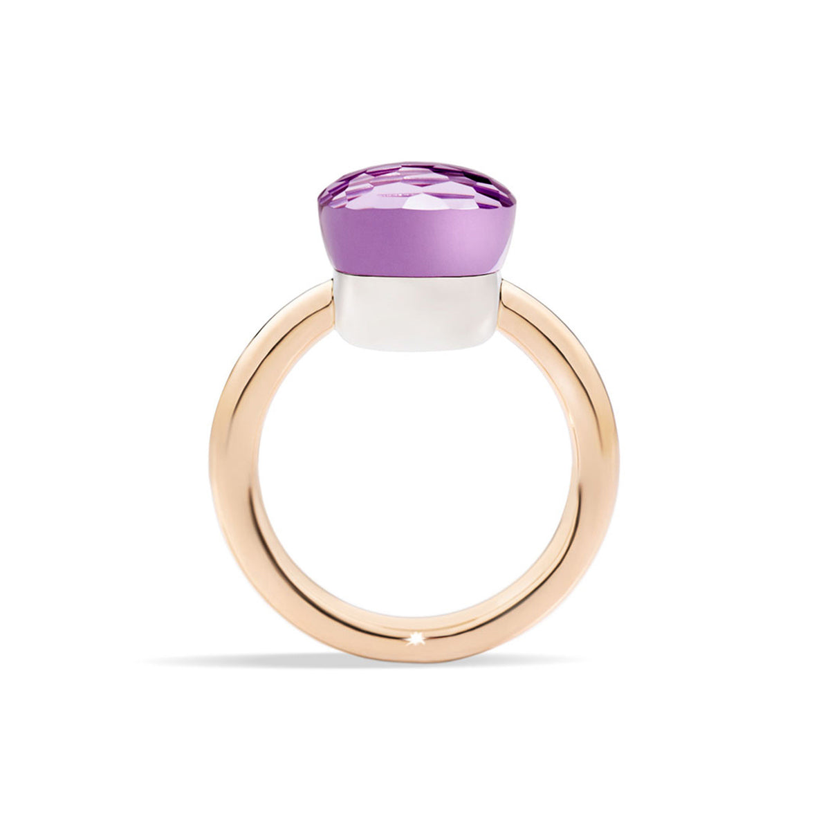 Pomellato Nudo Ring (PAA1100O6000000OI) aus Bicolor-Gold mit Amethyst