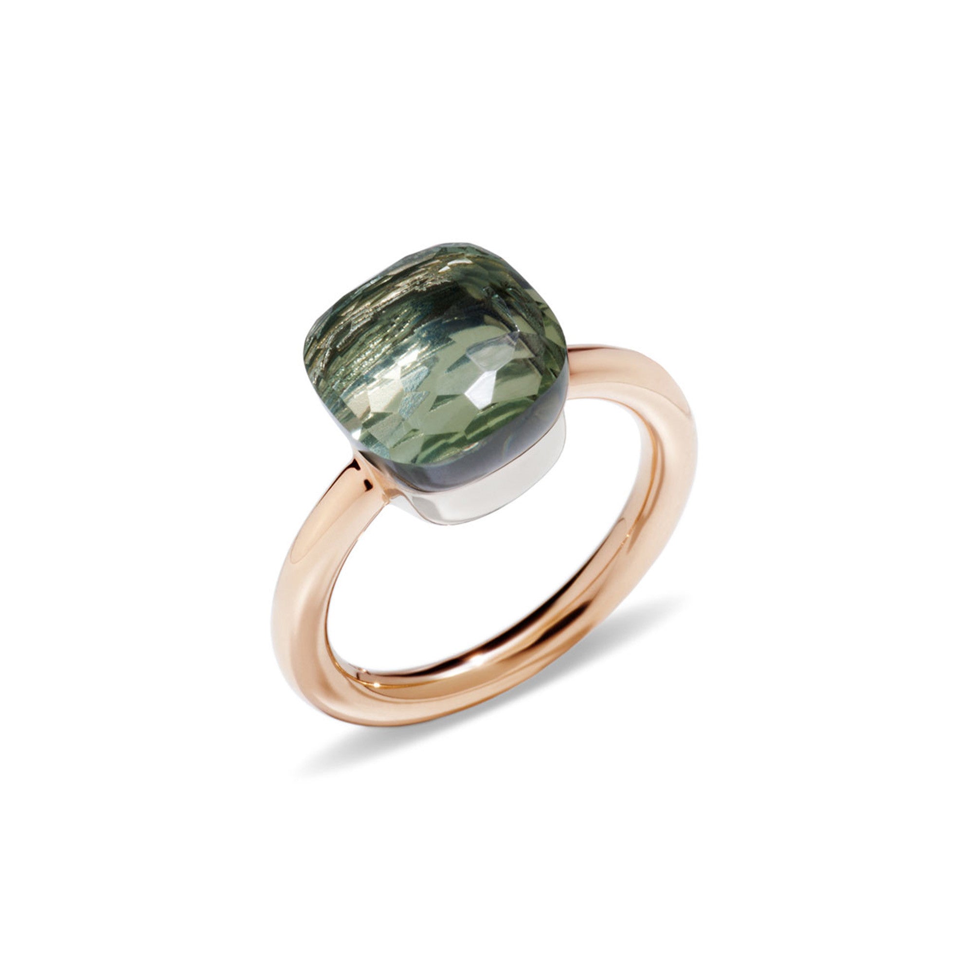 Pomellato Nudo Ring (PAA1100O6000000PA) aus Bicolor-Gold mit Prasiolith