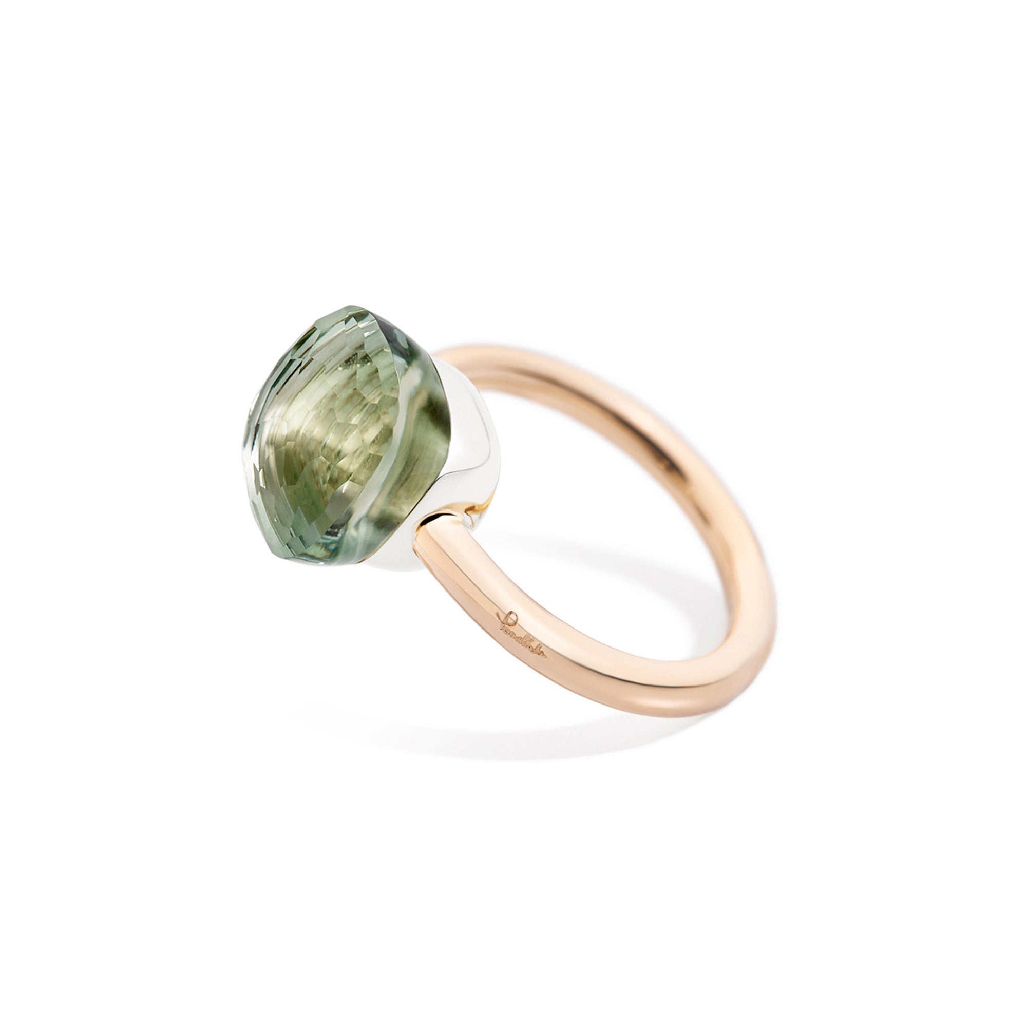 Pomellato Nudo Ring (PAA1100O6000000PA) aus Bicolor-Gold mit Prasiolith