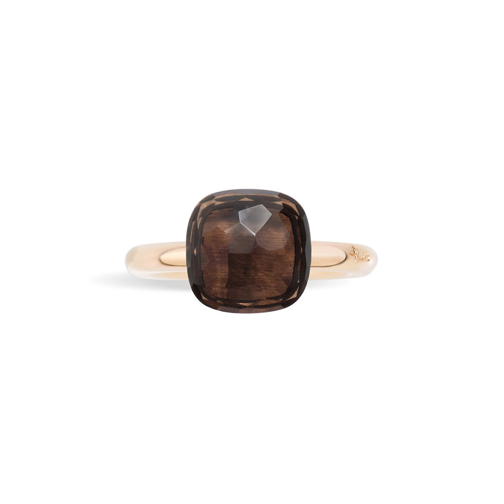 Pomellato Nudo Ring (PAA1100O6000000QF) aus Bicolor-Gold mit Rauchquarz