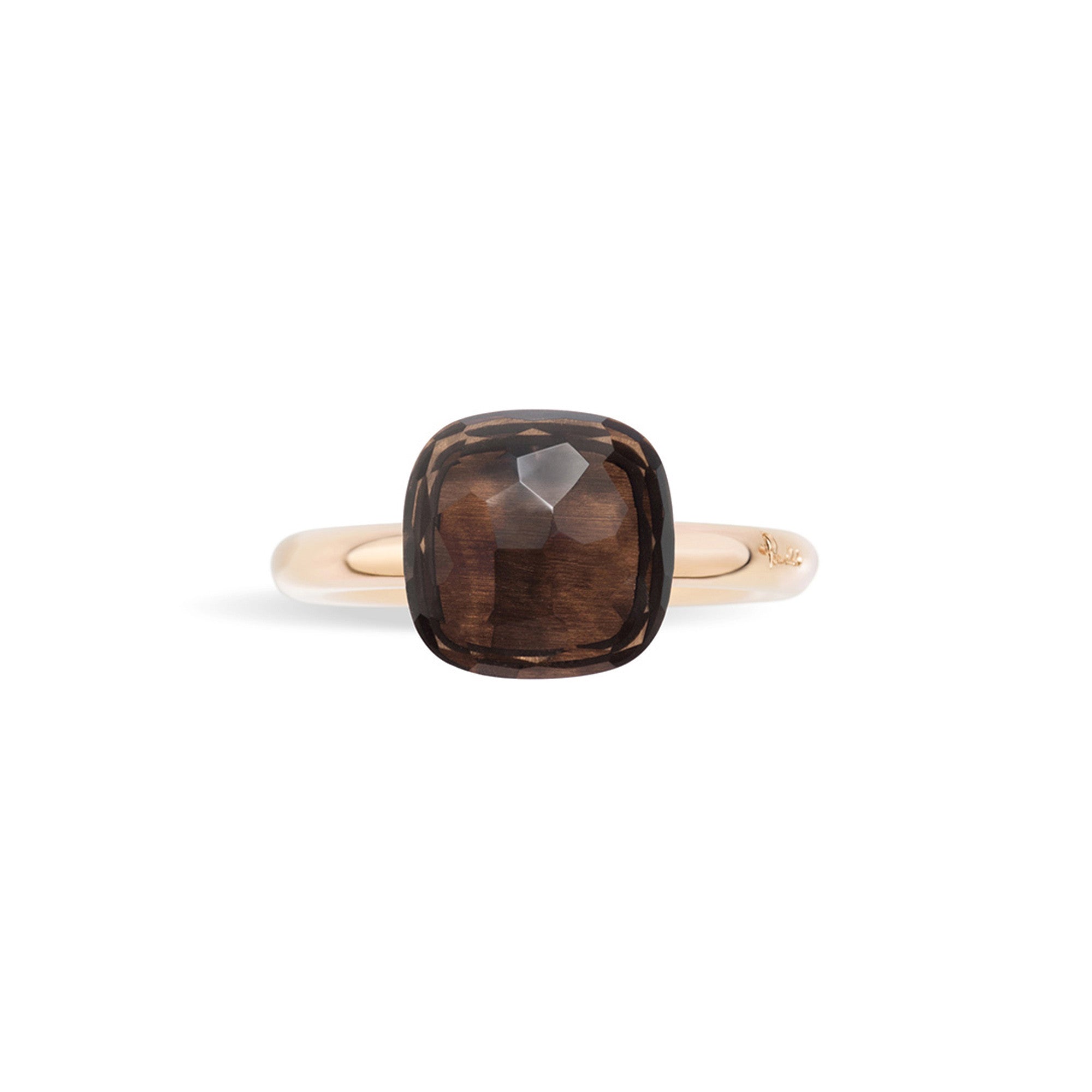 Pomellato Nudo Ring (PAA1100O6000000QF) aus Bicolor-Gold mit Rauchquarz