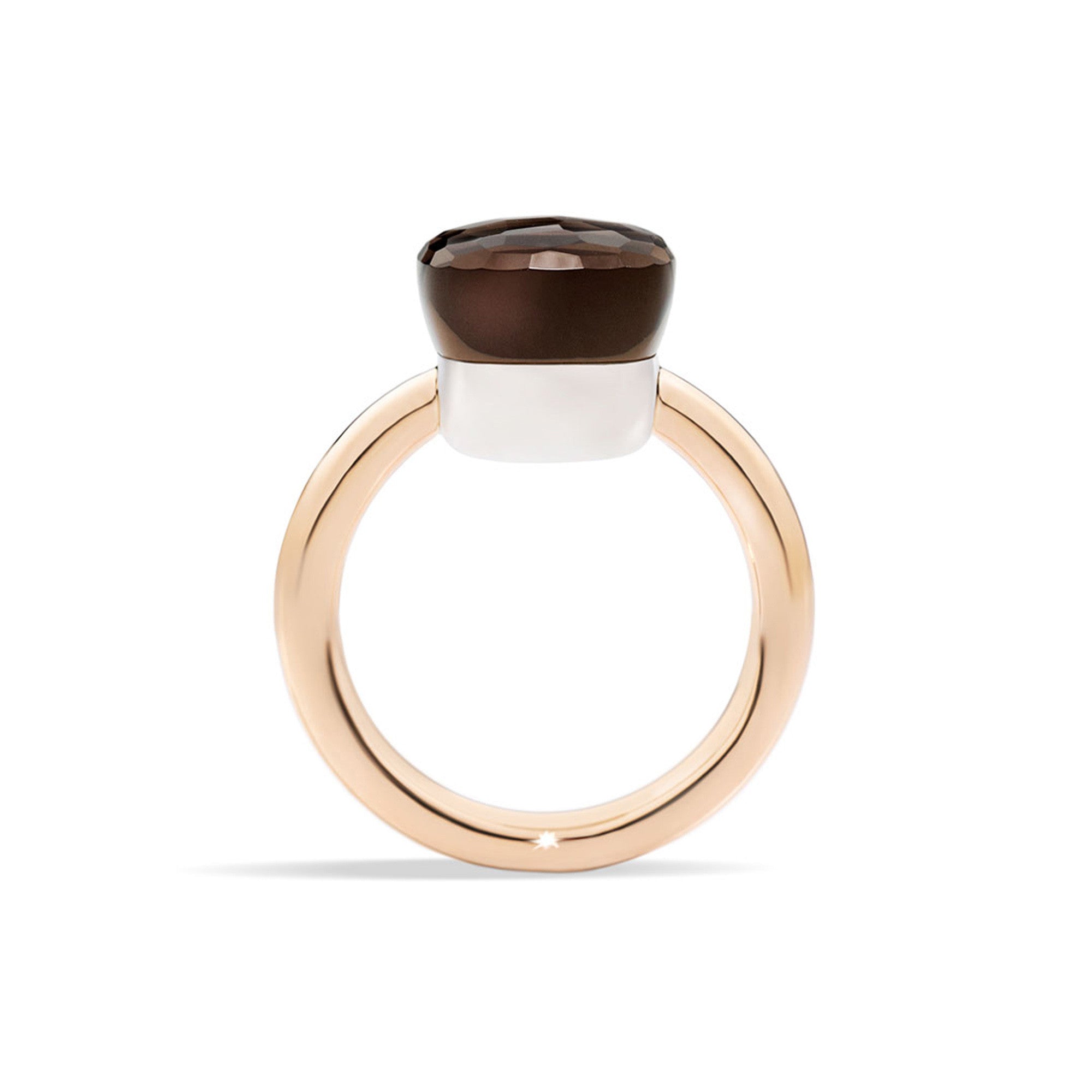 Pomellato Nudo Ring (PAA1100O6000000QF) aus Bicolor-Gold mit Rauchquarz
