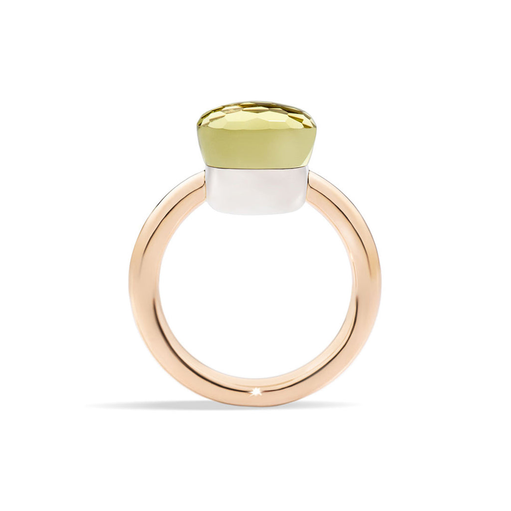Pomellato Nudo Ring (PAA1100O6000000QL) aus Bicolor-Gold mit Zitronenquarz
