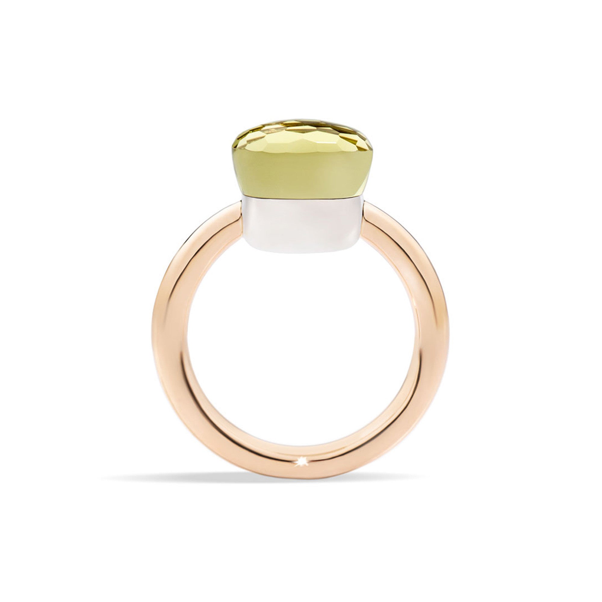 Pomellato Nudo Ring (PAA1100O6000000QL) aus Bicolor-Gold mit Zitronenquarz