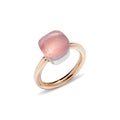 Pomellato Nudo Ring (PAA1100O6000000QR) aus Bicolor-Gold mit Rosenquarz