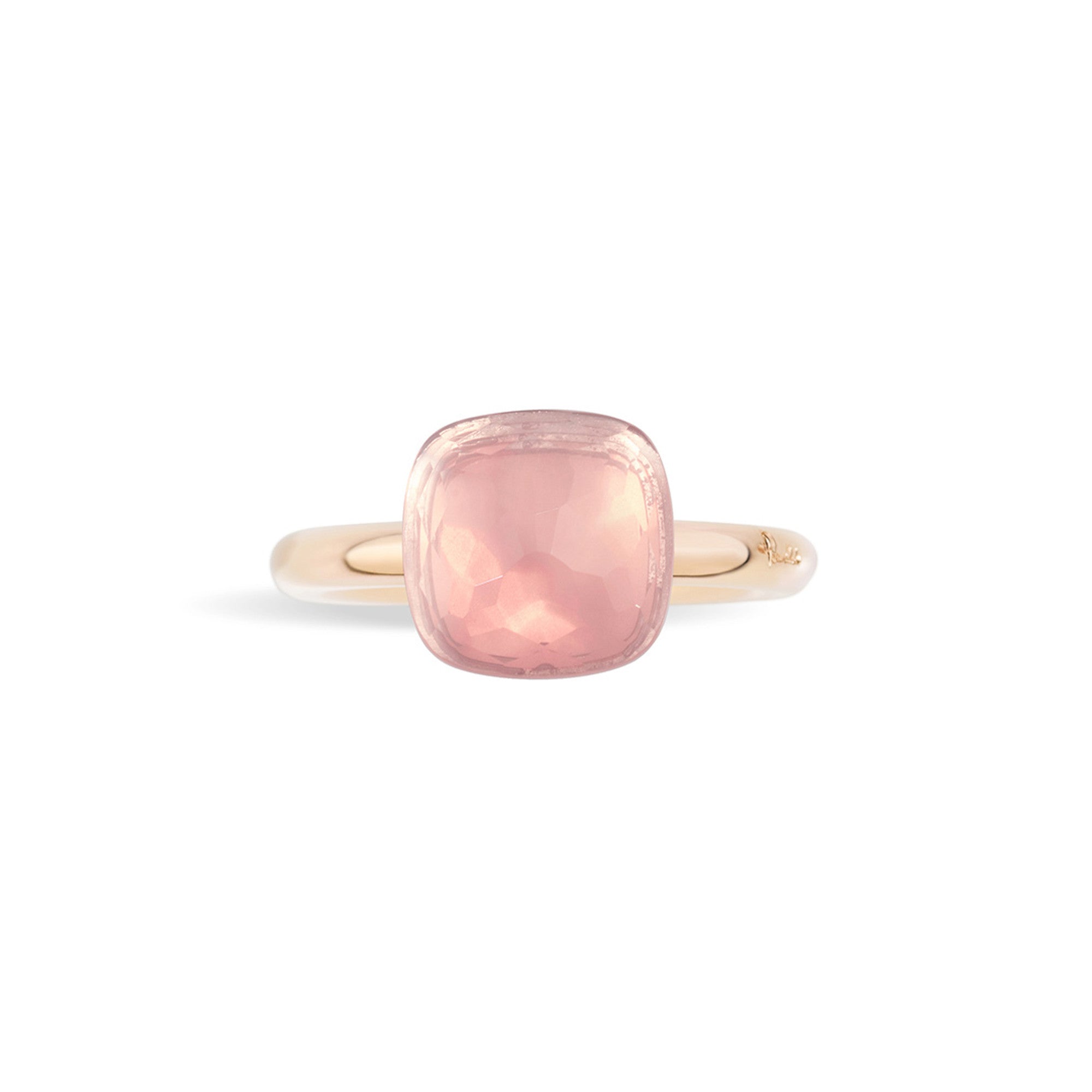 Pomellato Nudo Ring (PAA1100O6000000QR) aus Bicolor-Gold mit Rosenquarz