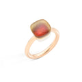 Pomellato Nudo Ring (PAA1100O6000SOVCY) aus Bicolor-Gold mit Citrin und Karneol