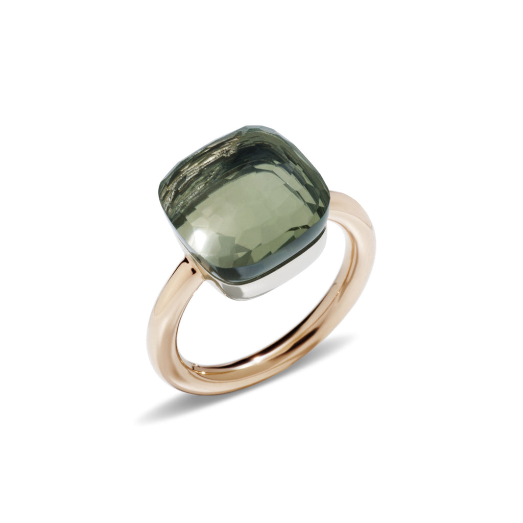 Pomellato Nudo Ring (PAB2010O6000000PA) aus Bicolor-Gold mit Prasiolith