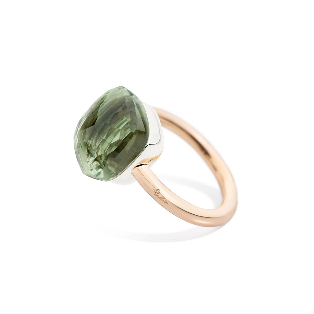 Pomellato Nudo Ring (PAB2010O6000000PA) aus Bicolor-Gold mit Prasiolith