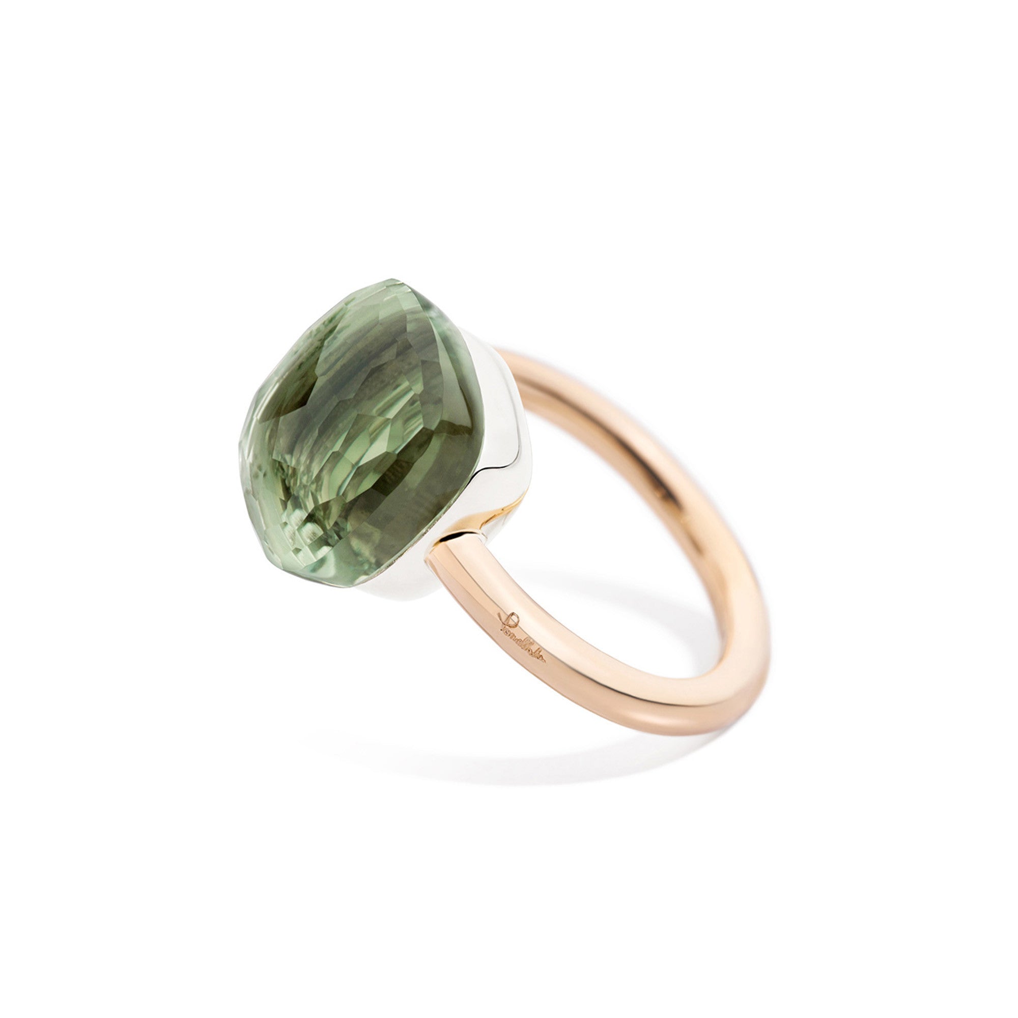 Pomellato Nudo Ring (PAB2010O6000000PA) aus Bicolor-Gold mit Prasiolith