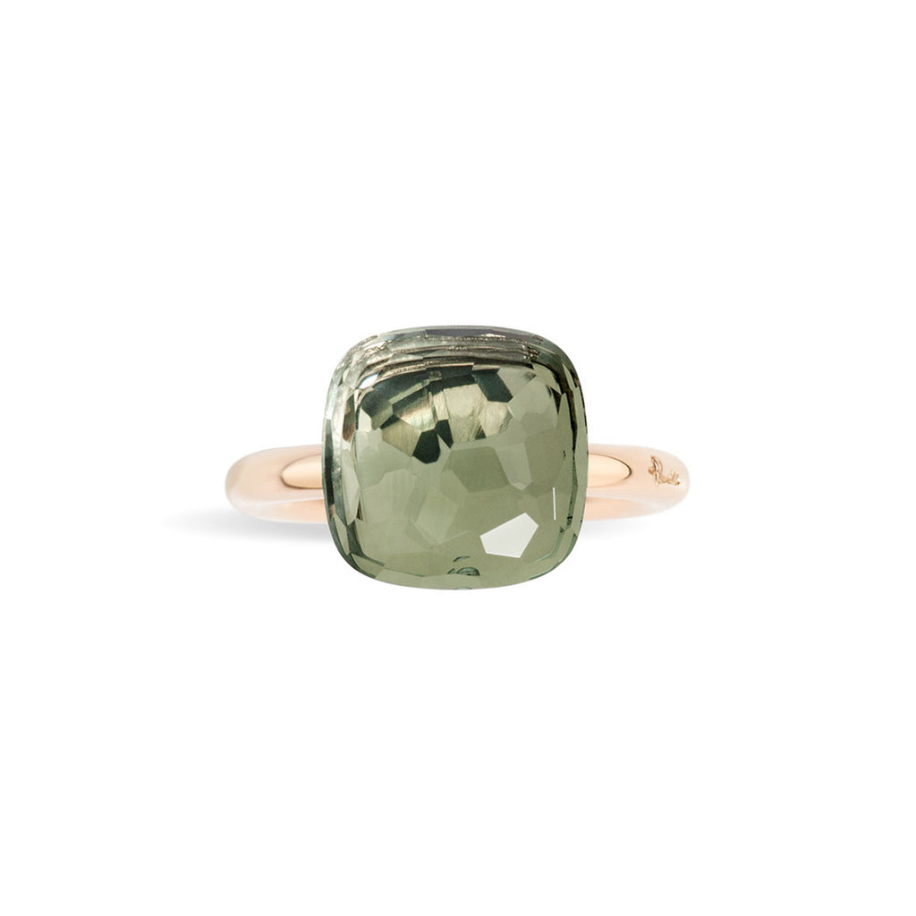 Pomellato Nudo Ring (PAB2010O6000000PA) aus Bicolor-Gold mit Prasiolith