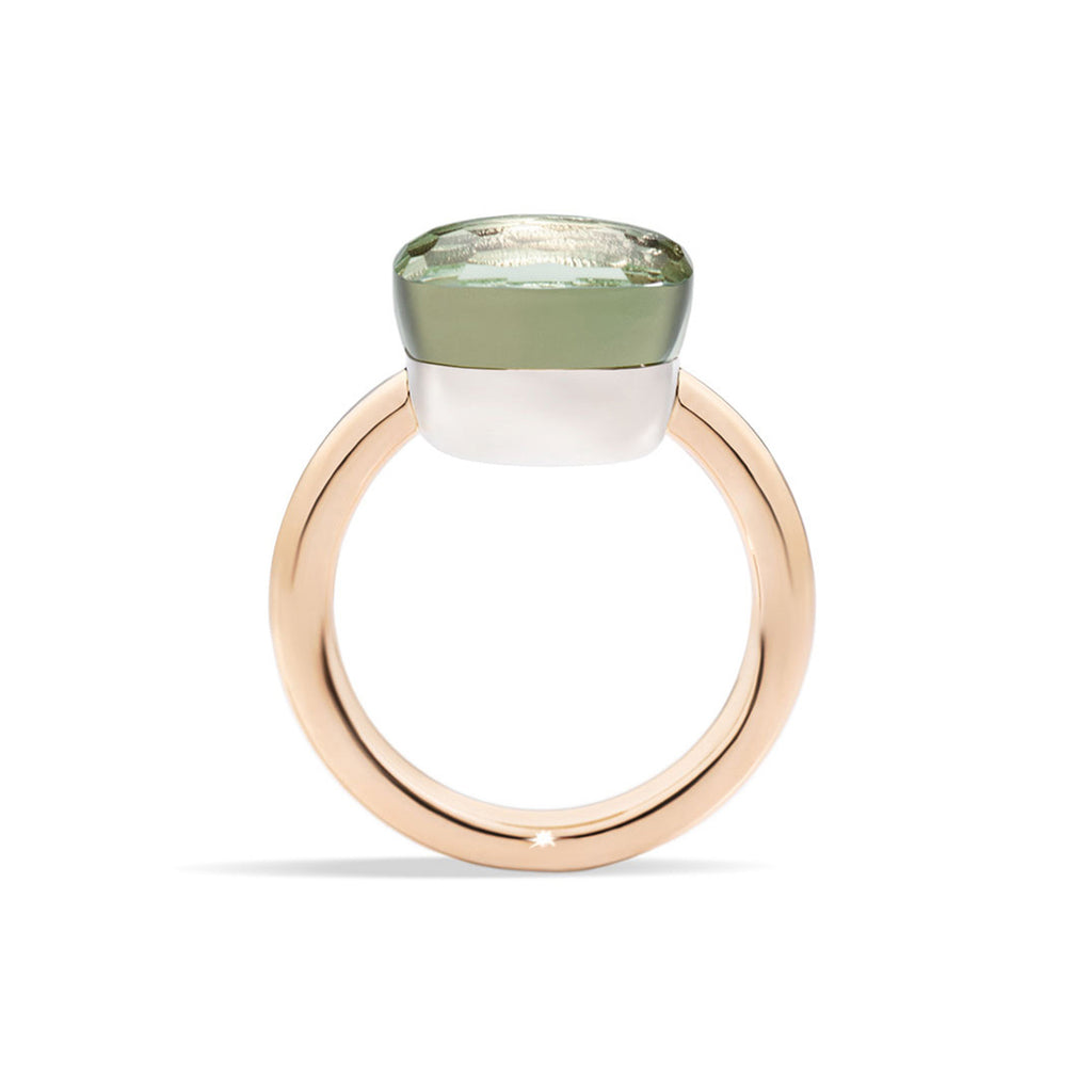 Pomellato Nudo Ring (PAB2010O6000000PA) aus Bicolor-Gold mit Prasiolith