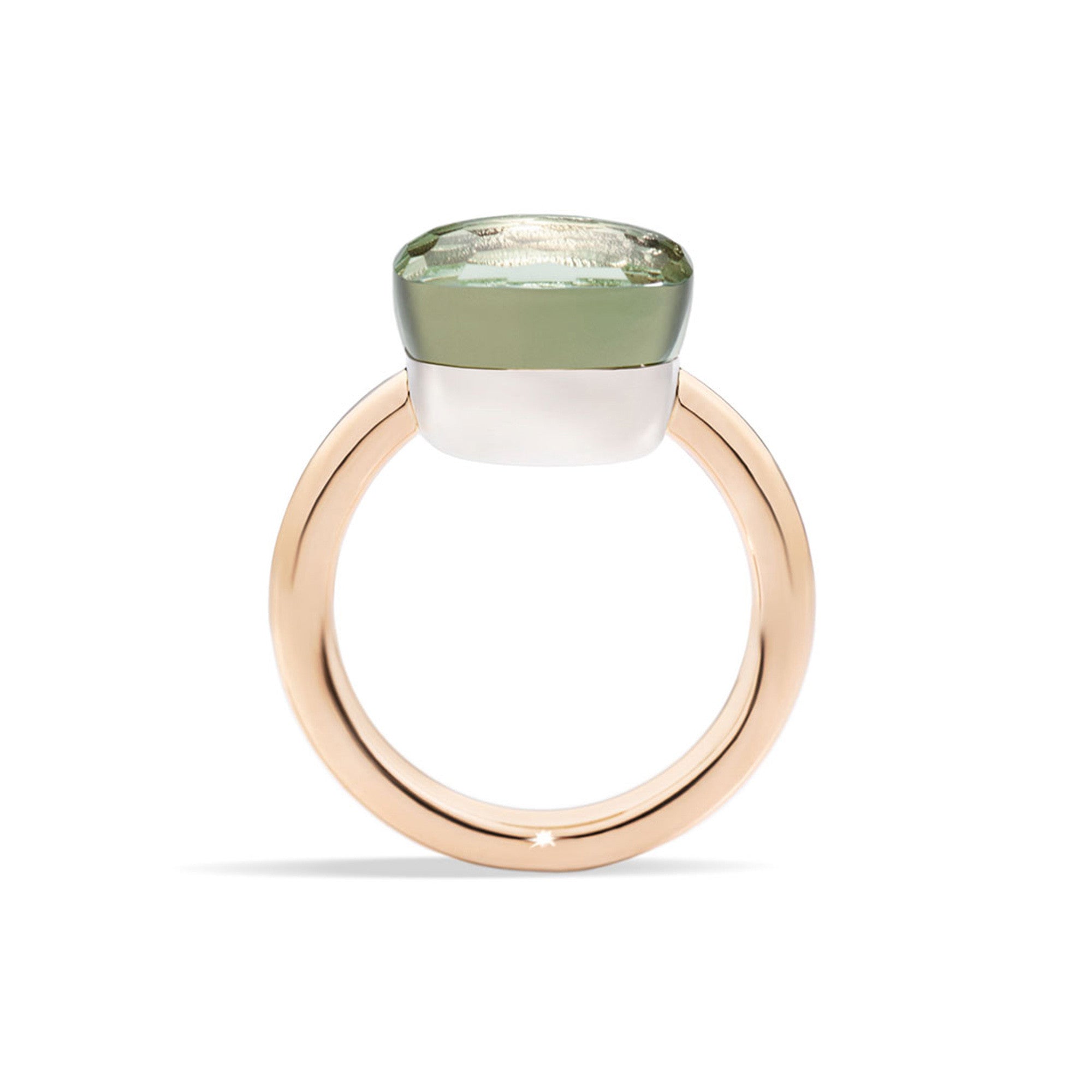 Pomellato Nudo Ring (PAB2010O6000000PA) aus Bicolor-Gold mit Prasiolith
