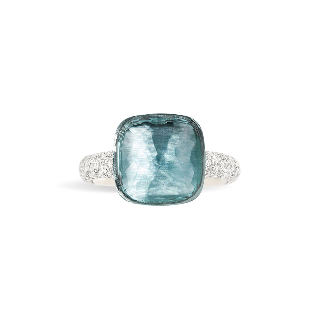 Pomellato Nudo Ring (PAB4010O6000DB0OY) aus Bicolor-Gold mit Diamant und Topas