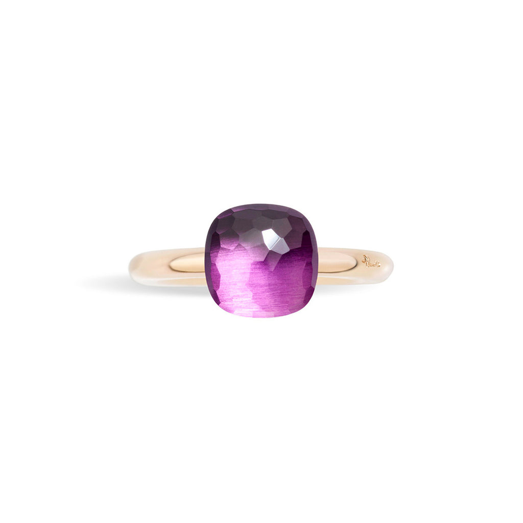 Pomellato Nudo Ring (PAB4030O6000000OI) aus Bicolor-Gold mit Amethyst