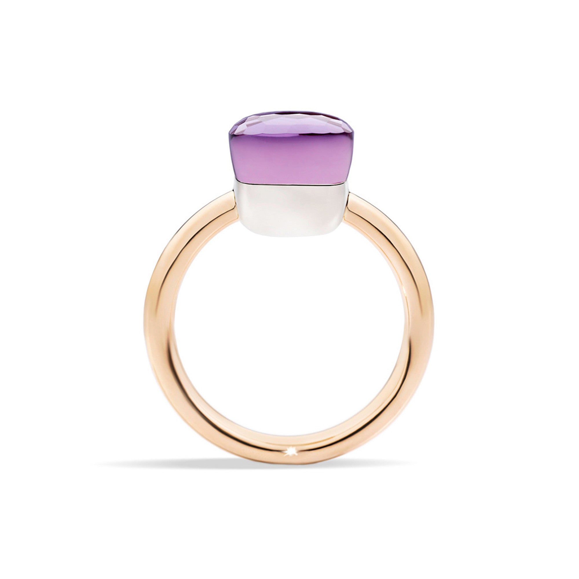 Pomellato Nudo Ring (PAB4030O6000000OI) aus Bicolor-Gold mit Amethyst