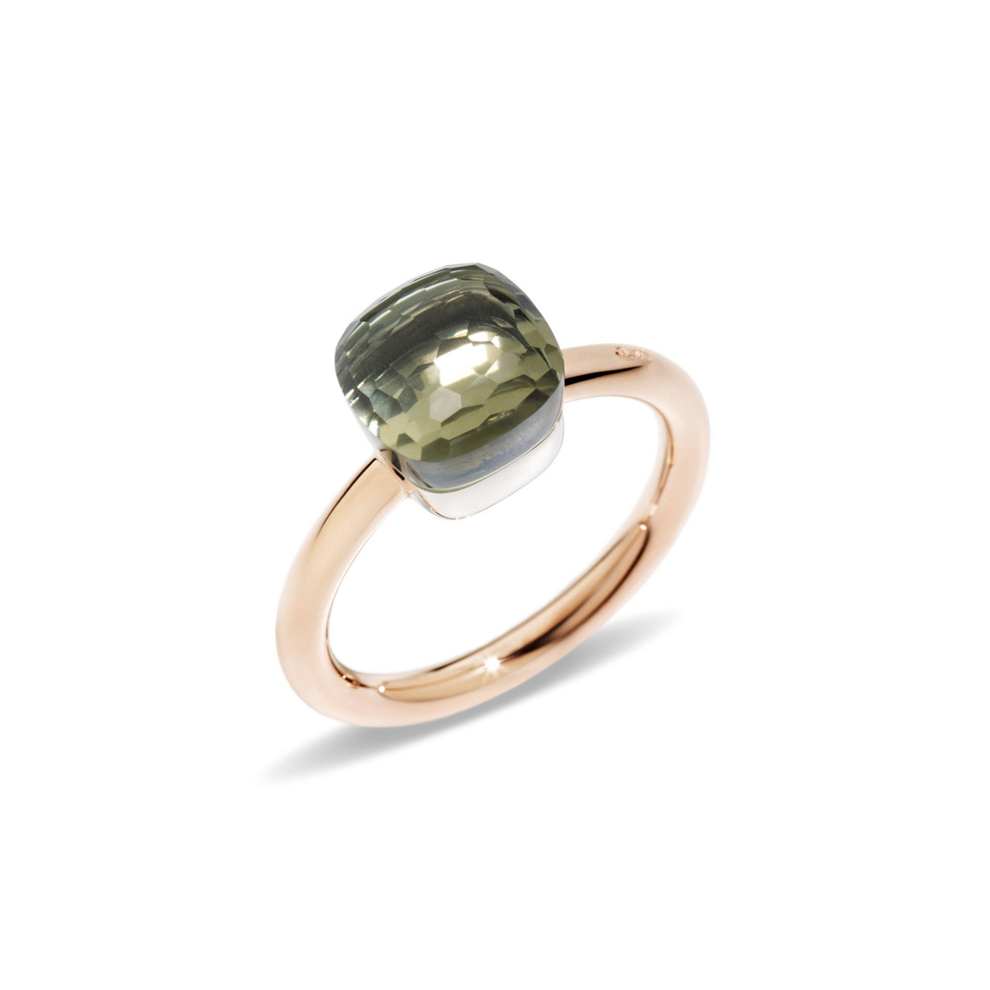 Pomellato Nudo Ring (PAB4030O6000000PA) aus Bicolor-Gold mit Prasiolith