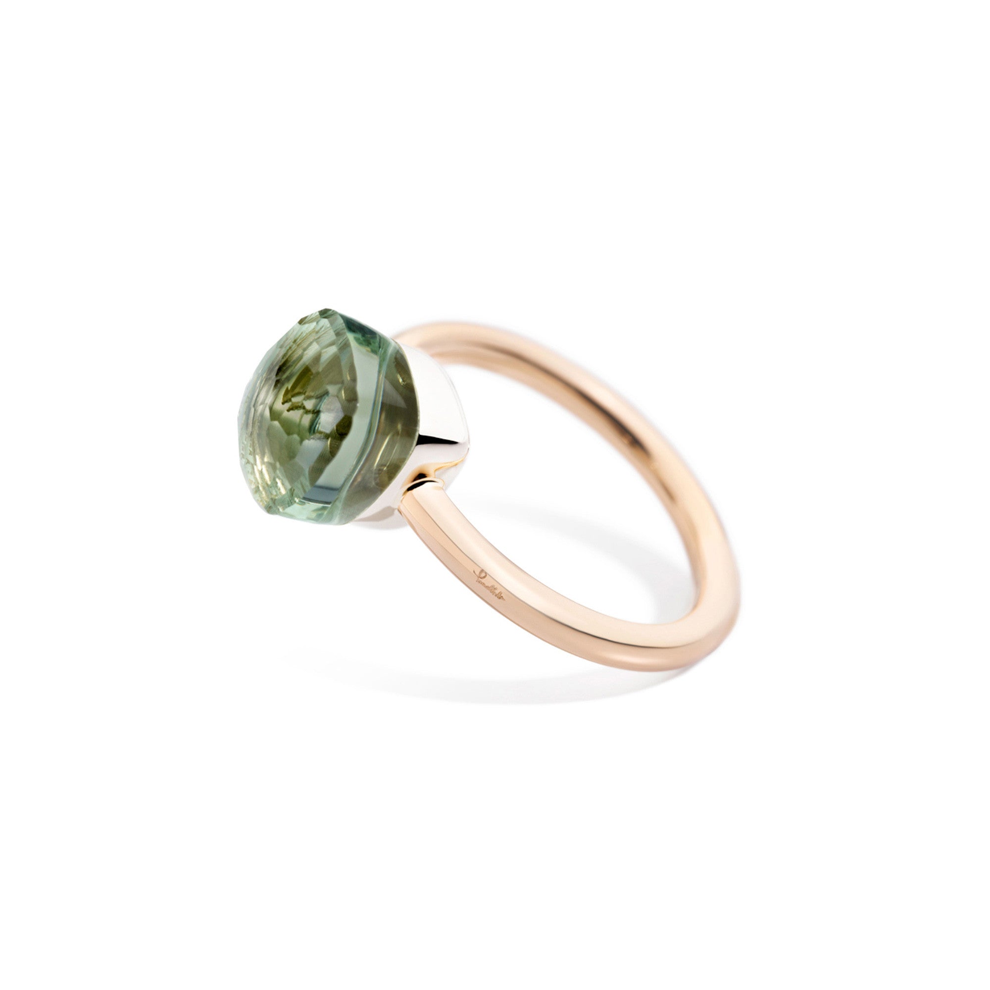 Pomellato Nudo Ring (PAB4030O6000000PA) aus Bicolor-Gold mit Prasiolith