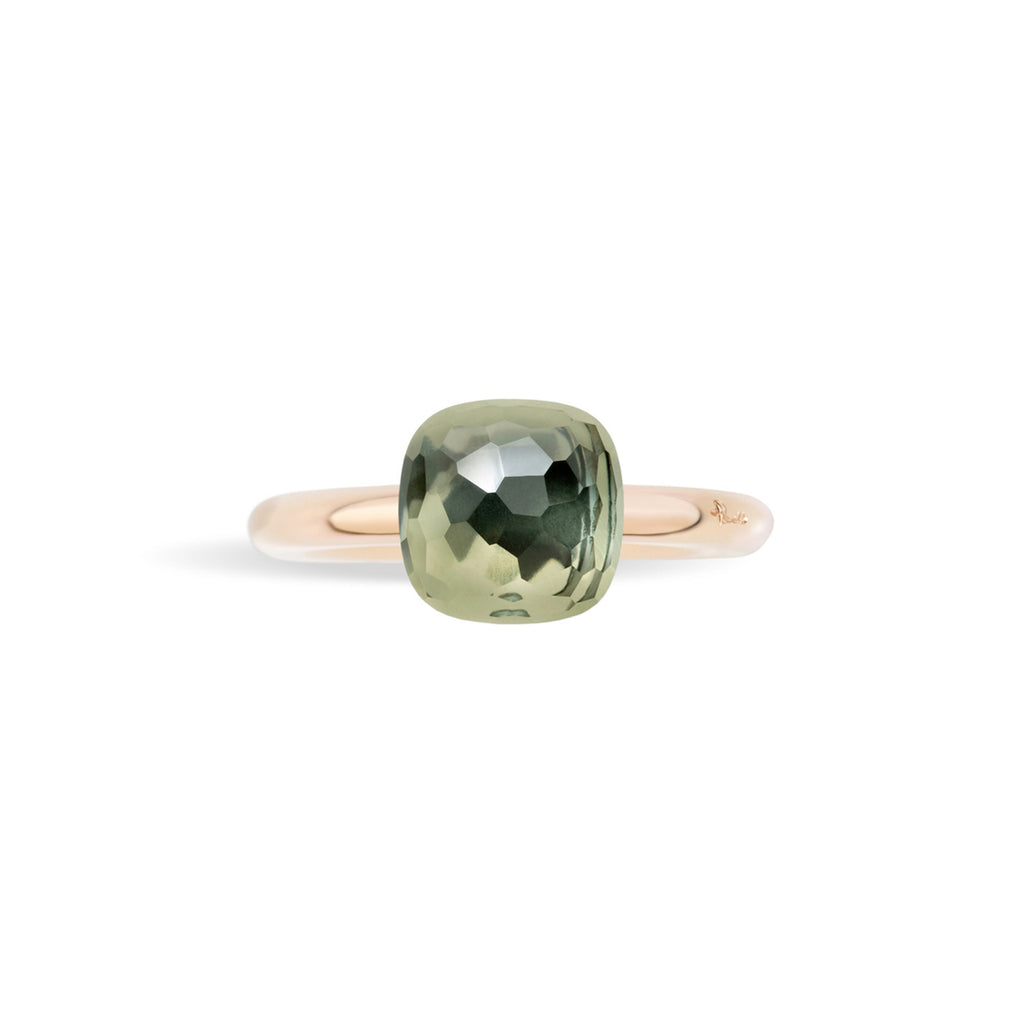 Pomellato Nudo Ring (PAB4030O6000000PA) aus Bicolor-Gold mit Prasiolith