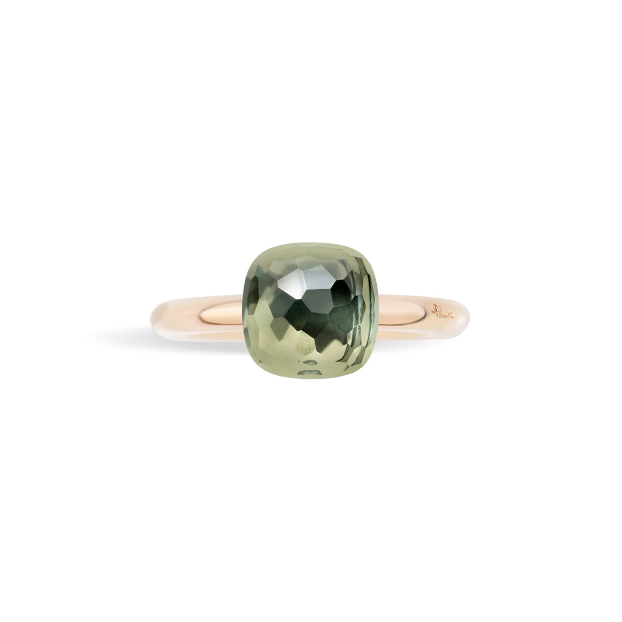 Pomellato Nudo Ring (PAB4030O6000000PA) aus Bicolor-Gold mit Prasiolith