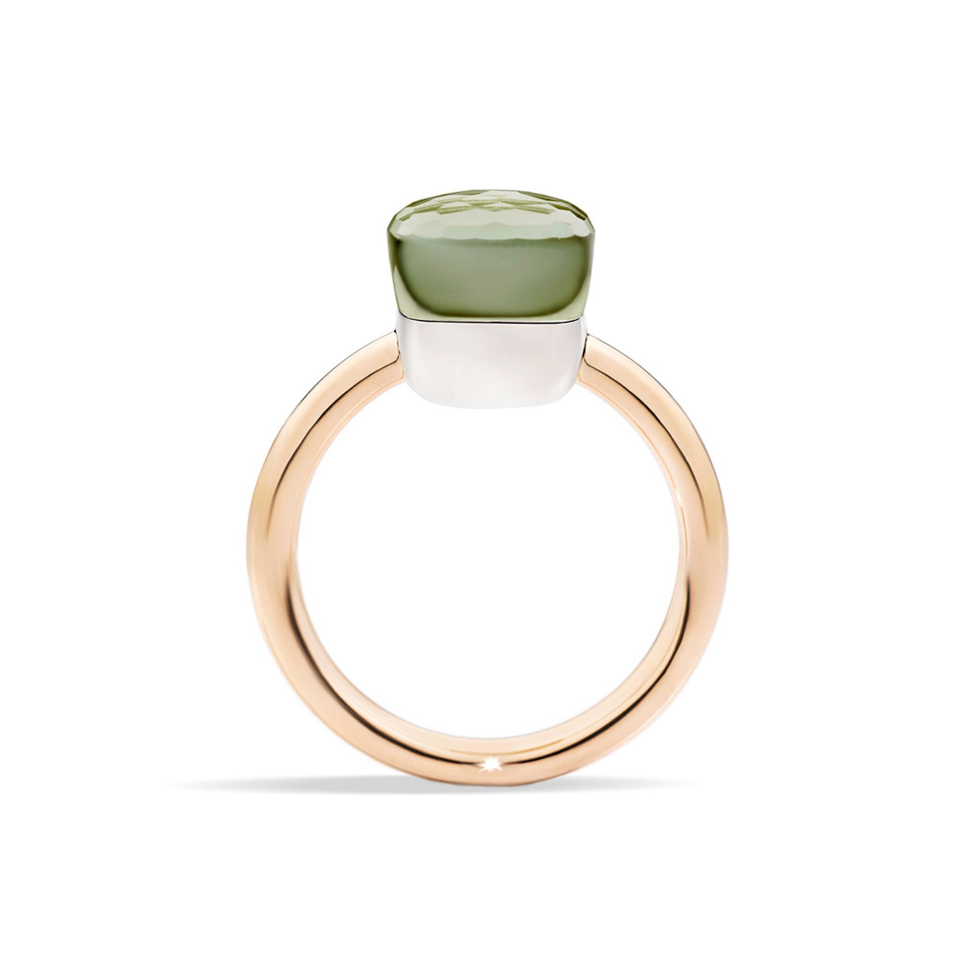 Pomellato Nudo Ring (PAB4030O6000000PA) aus Bicolor-Gold mit Prasiolith