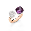 Pomellato Nudo Ring (PAC4020O6WHRDB0IY) aus Bicolor-Gold mit Amethyst und Diamant