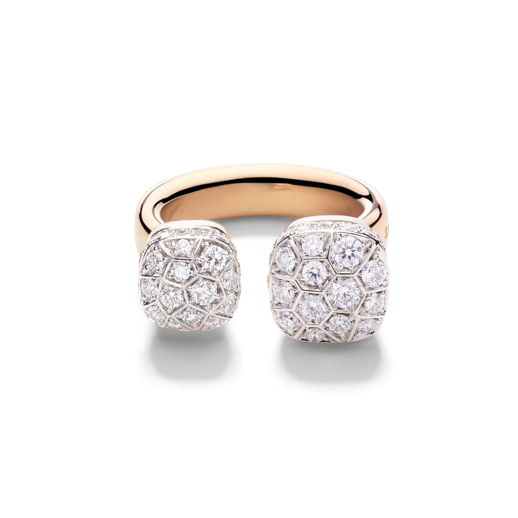 Pomellato Nudo Ring (PAC4021O6WHRDB000) aus Bicolor-Gold mit Diamant