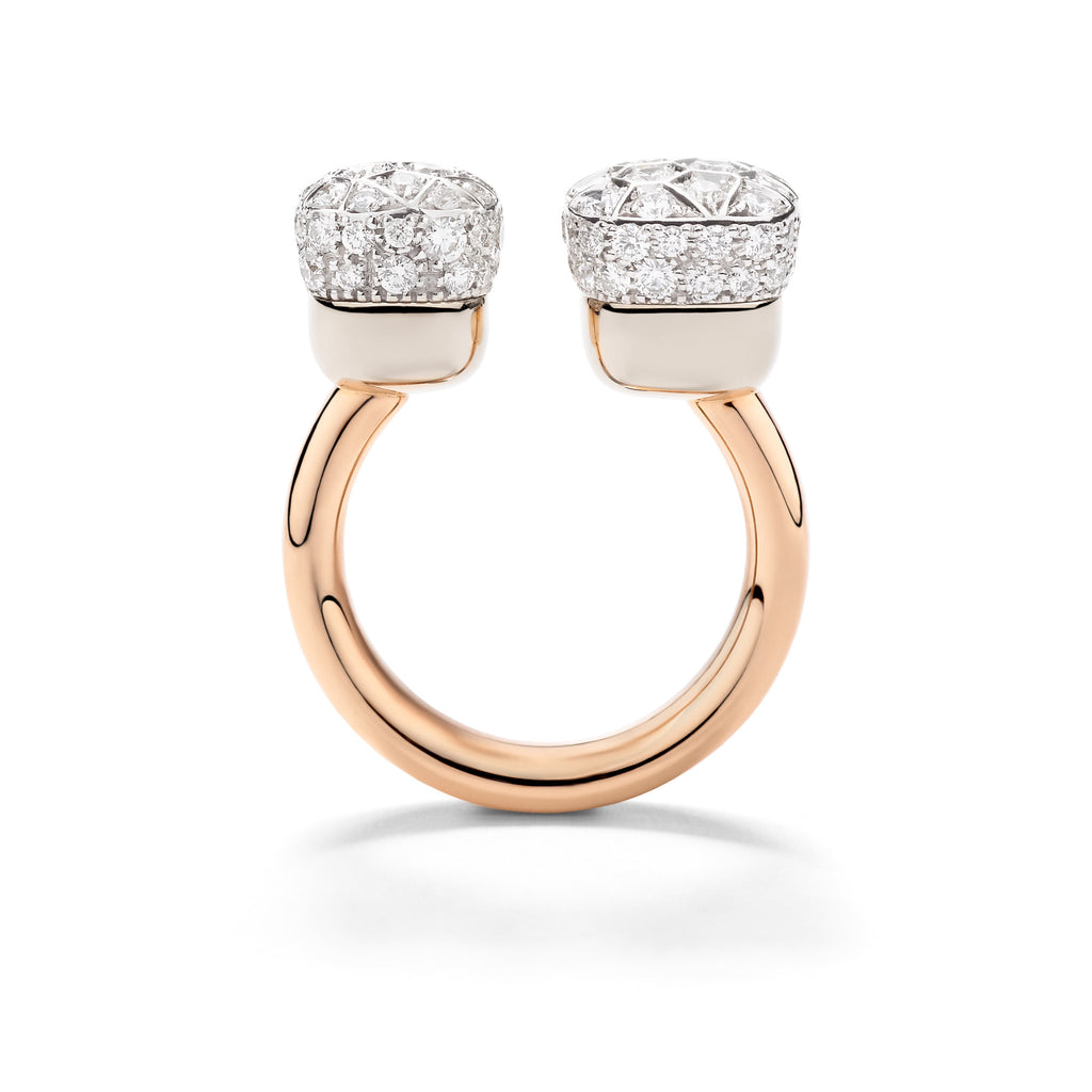 Pomellato Nudo Ring (PAC4021O6WHRDB000) aus Bicolor-Gold mit Diamant