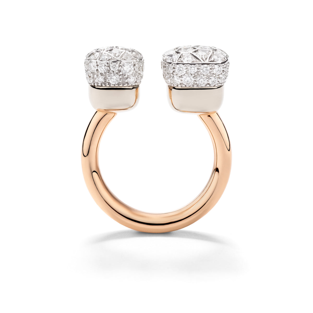 Pomellato Nudo Ring (PAC4021O6WHRDB000) aus Bicolor-Gold mit Diamant