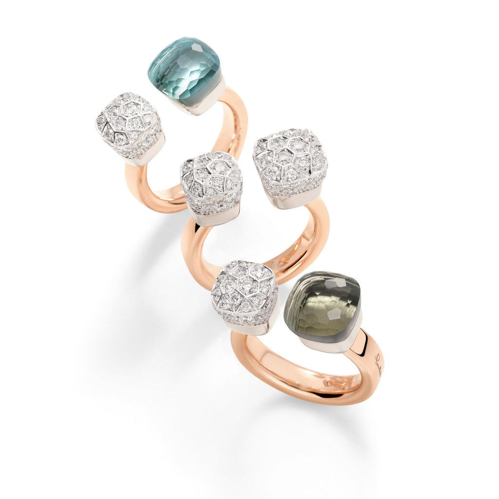 Pomellato Nudo Ring (PAC4021O6WHRDB000) aus Bicolor-Gold mit Diamant
