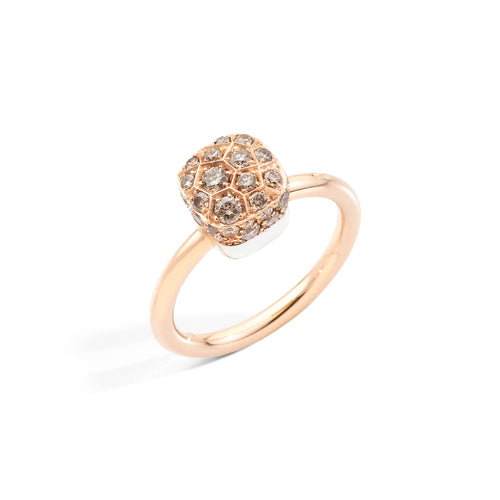 Pomellato Nudo Solitaire Ring (PAC2501O6000DBR00) aus Bicolor-Gold mit Diamant