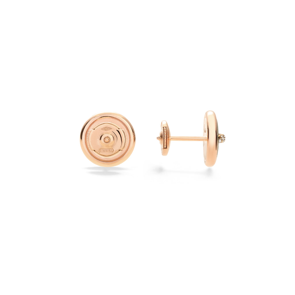 Pomellato Pom Pom Dot Ohrringe (POC4030O7000DB0MY) aus Roségold mit Diamant und Malachit
