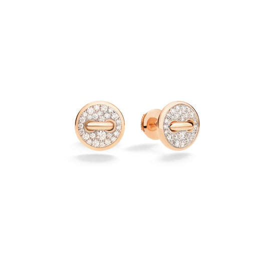 Pomellato Pom Pom Dot Ohrringe (POC4031O7WHRDB000) aus Roségold mit Diamant