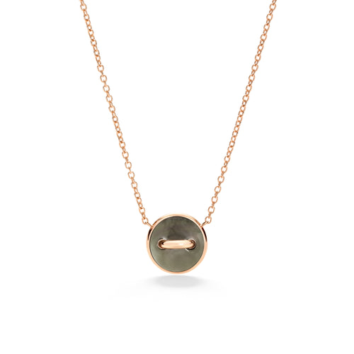 Pomellato Pom Pom Dot wendbare Halskette mit Anhänger (PCC4030O7WHRDB0MP) aus Roségold mit Diamant und Perlmutt