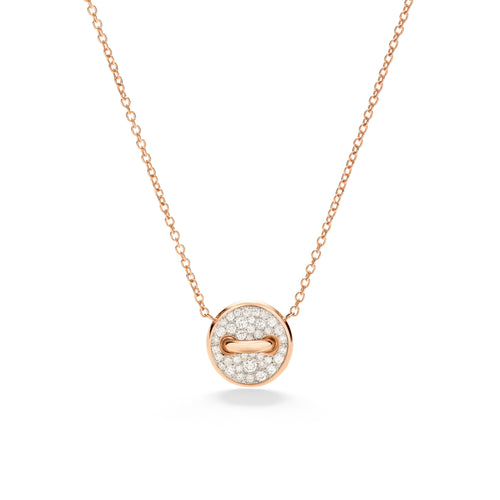 Pomellato Pom Pom Dot wendbare Halskette mit Anhänger (PCC4031O7WHRDB0MP) aus Gelbgold mit Diamant