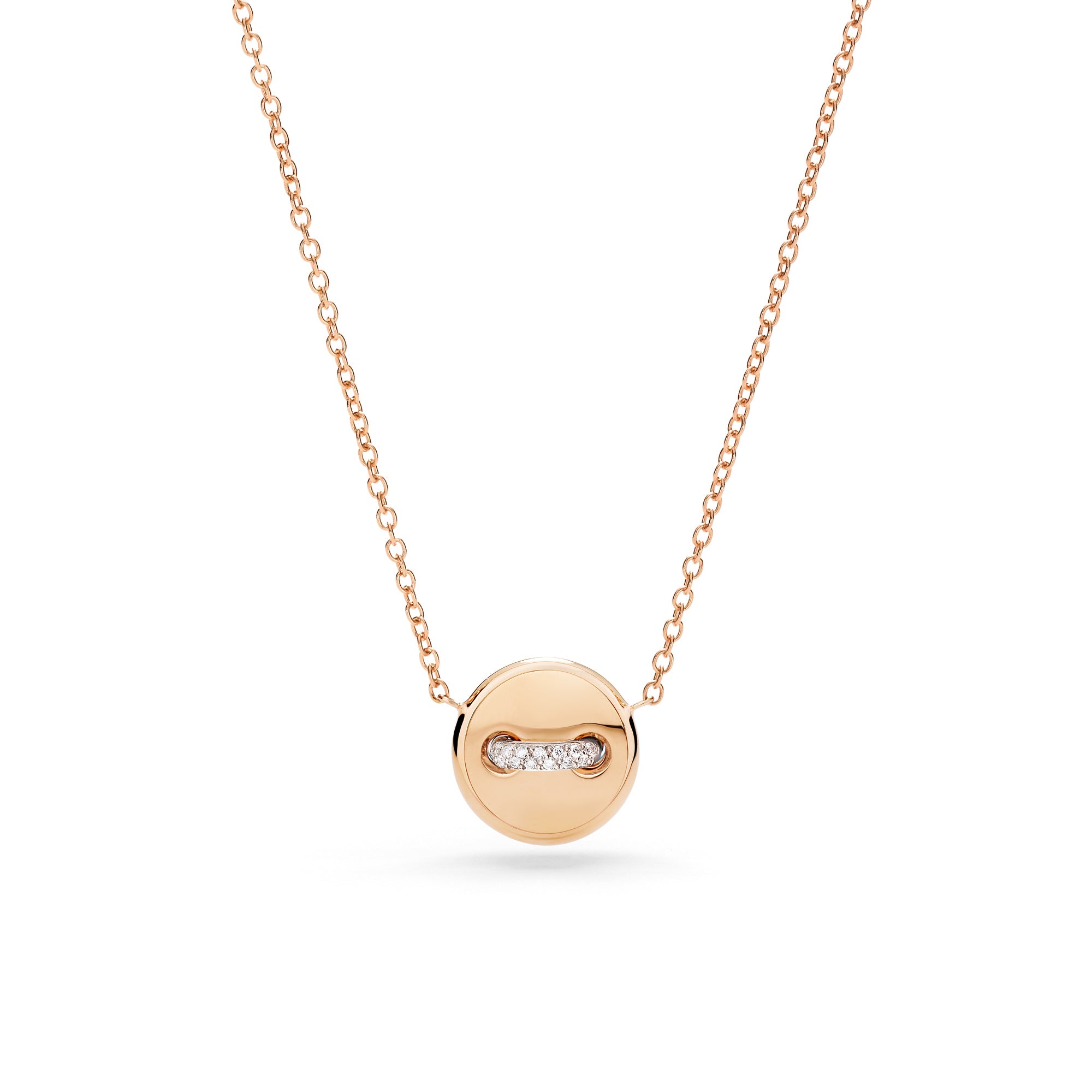 Pomellato Pom Pom Dot wendbare Halskette mit Anhänger (PCC5031O7WHRDB0TU) aus Weißgold mit Diamant